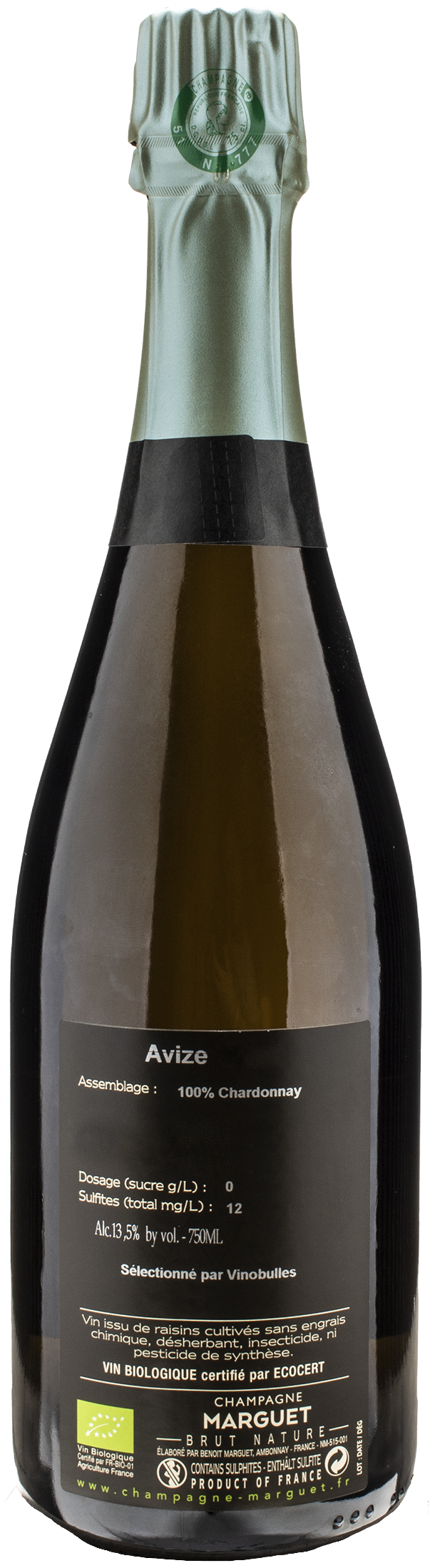 Marguet Champagne Grand Cru Avize Brut Nature 2019