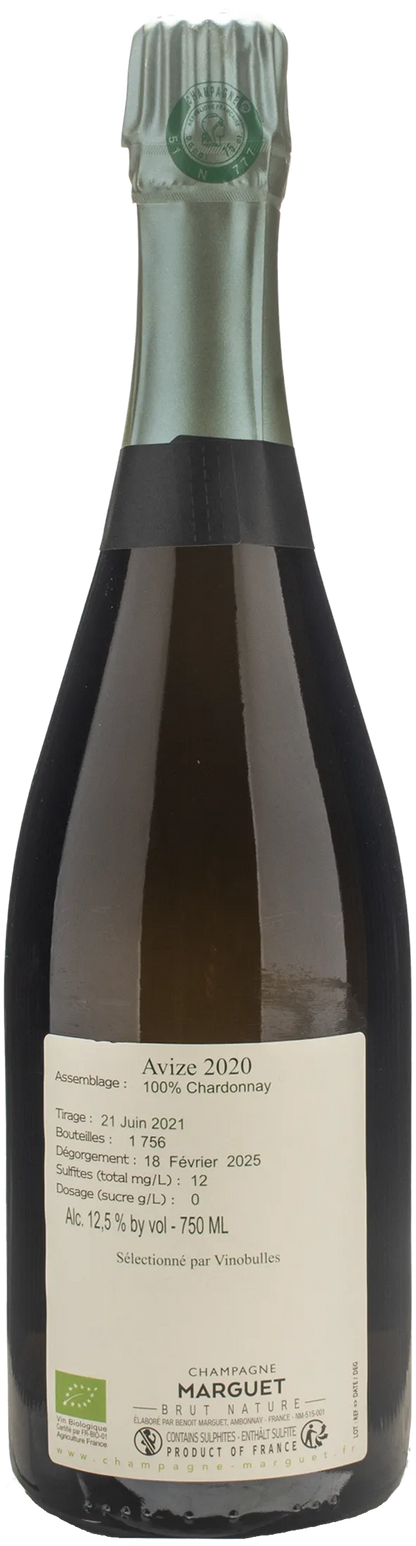 Marguet Champagne Grand Cru Avize Brut Nature 2020