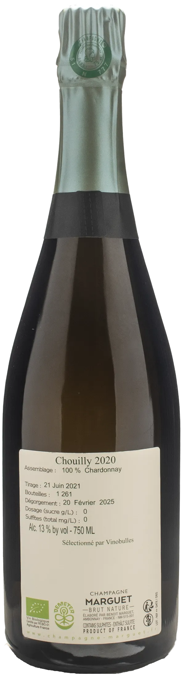 Marguet Champagne Grand Cru Chouilly Brut Nature 2020