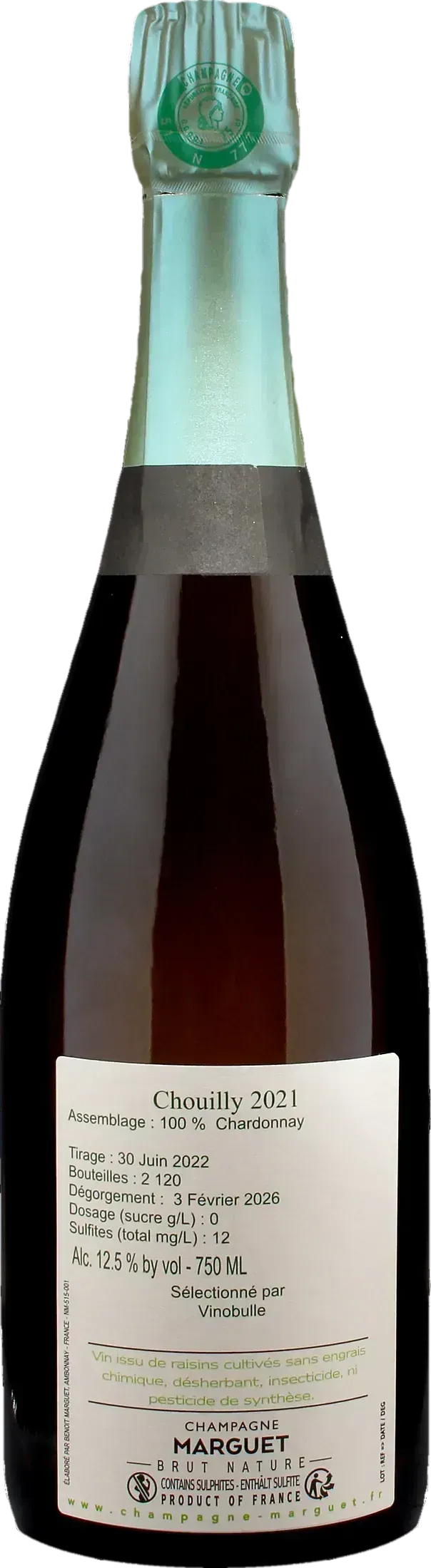 Marguet Champagne Grand Cru Chouilly Brut Nature 2021