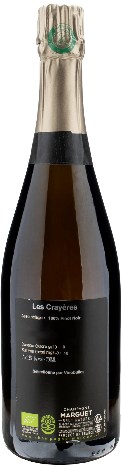 Marguet Champagne Grand Cru Les Crayeres Brut Nature Pinot Noir 2019
