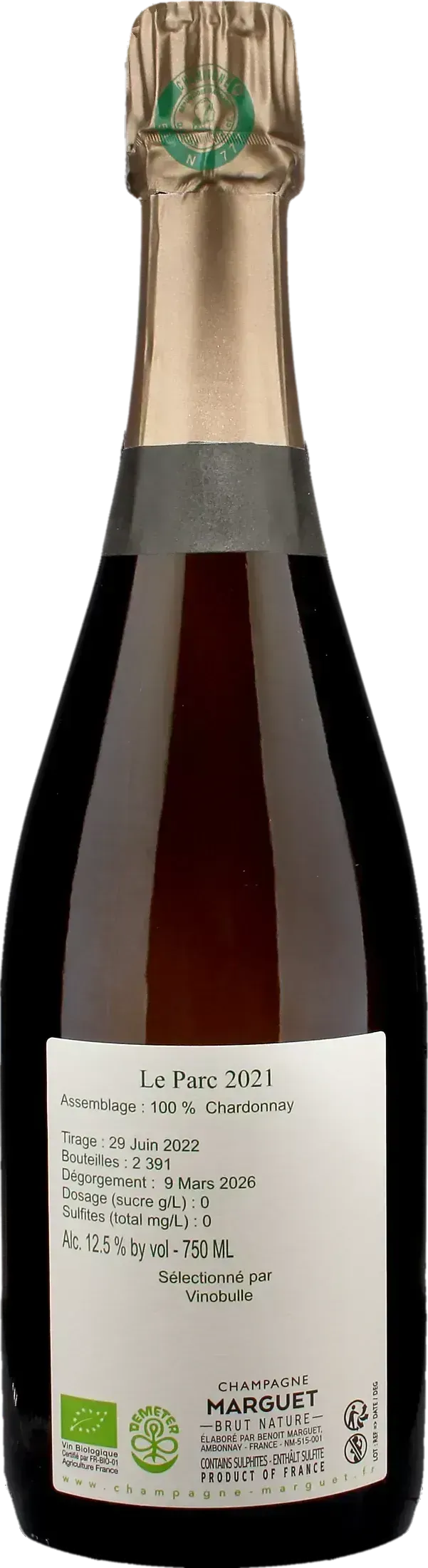 Marguet Champagne Grand Cru Le Parc Brut Nature 2021