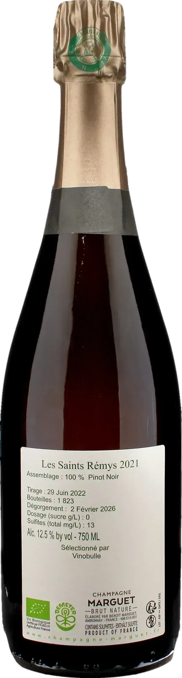 Marguet Champagne Grand Cru Les Saints Remys Brut Nature 2021