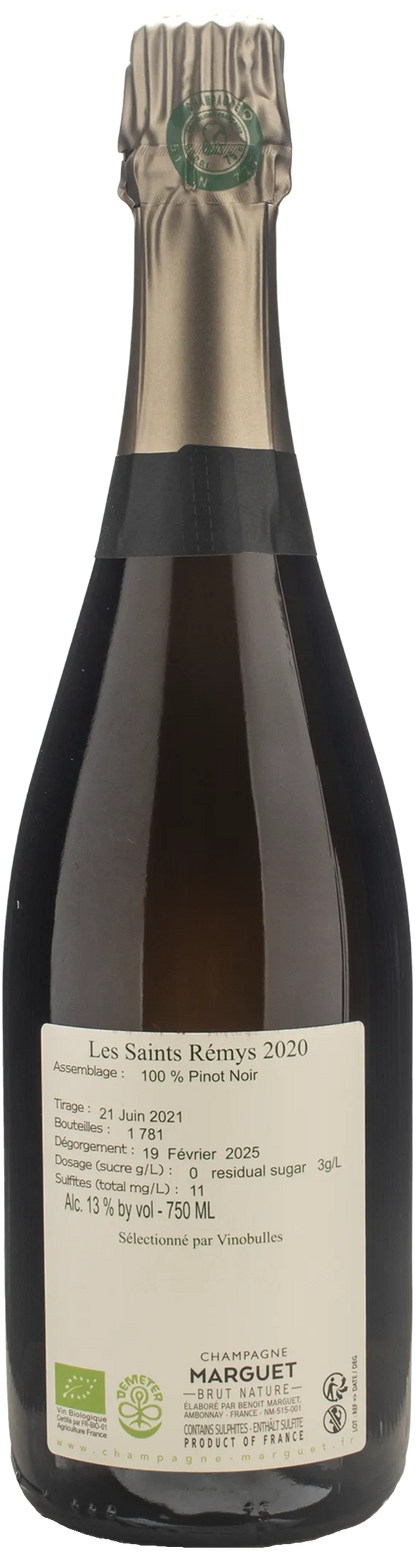Marguet Champagne Les Saints Remys Grand Cru Brut Nature 2020