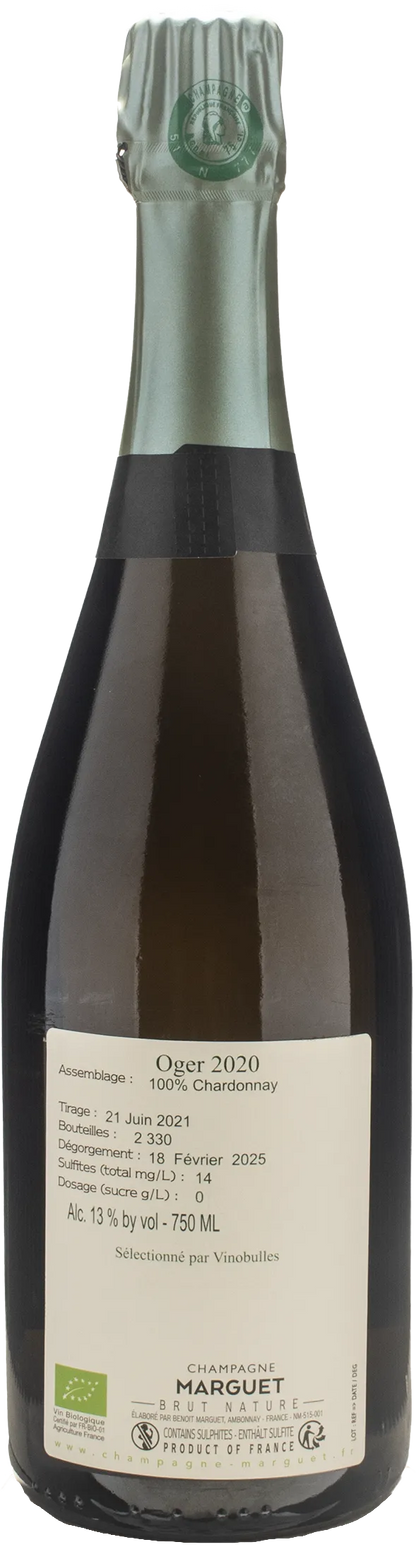 Marguet Champagne Oger Grand cru Brut Nature 2020
