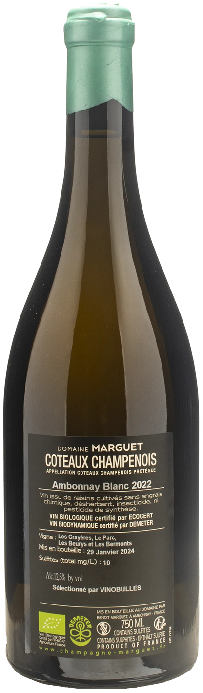 Marguet Coteaux Champenois Blanc Ambonnay 2022