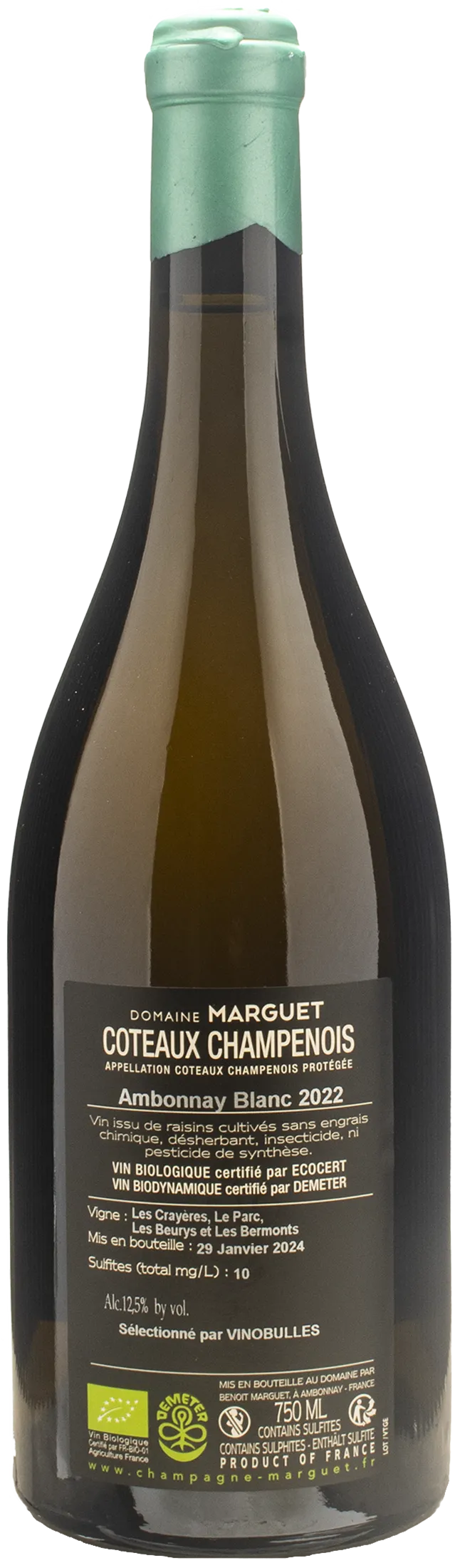 Marguet Coteaux Champenois Blanc Ambonnay 2022