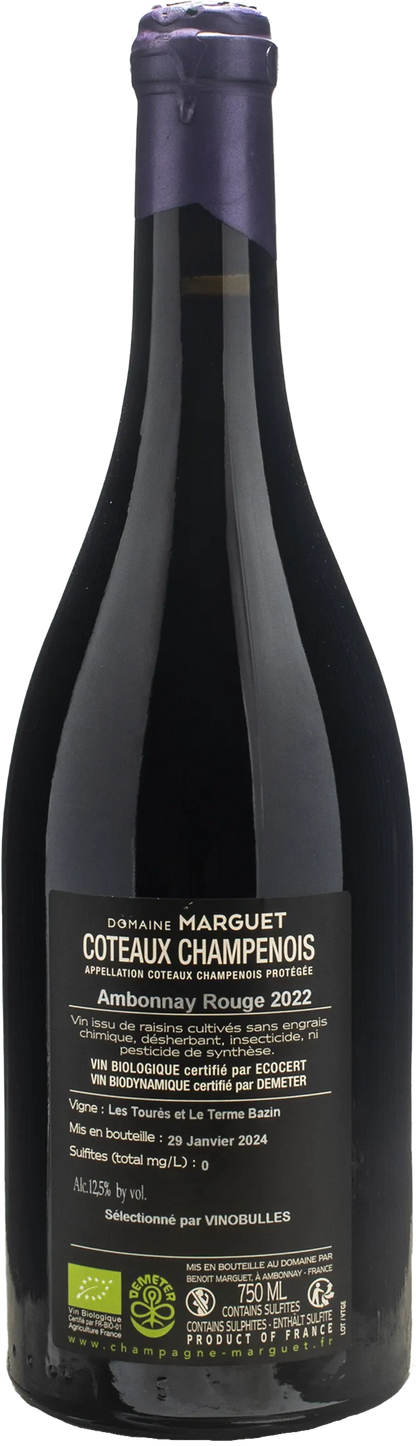 Marguet Coteaux Champenois Rouge Pinot Noir Ambonnay 2022