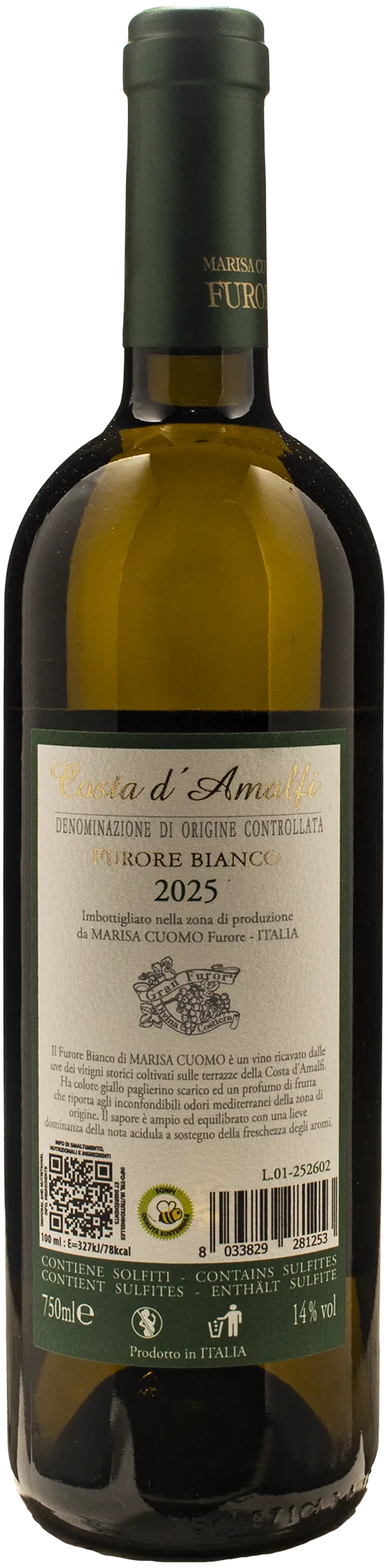 Marisa Cuomo Costa d'Amalfi Furore Bianco 2025