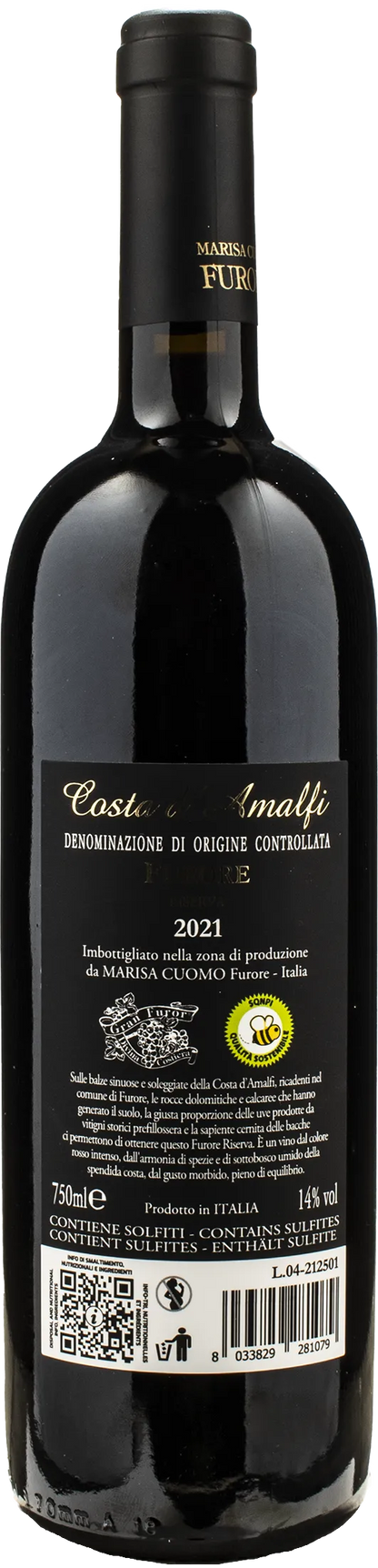 Marisa Cuomo Costa d'Amalfi Furore Rosso Riserva 2021