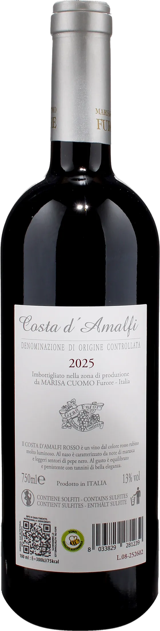 Marisa Cuomo Costa d'Amalfi Rosso 2025