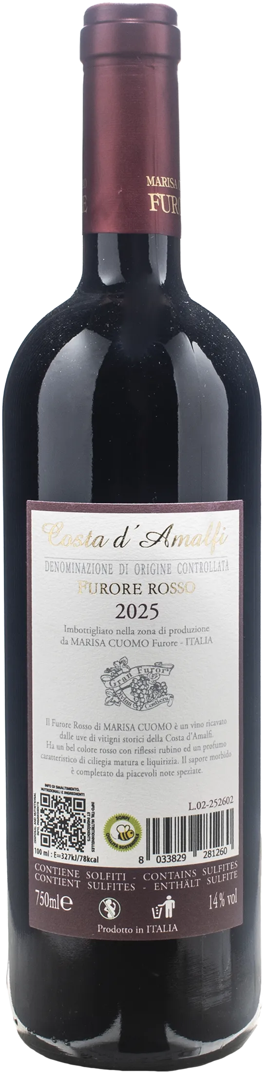 Marisa Cuomo Furore Rosso Costa D'Amalfi 2025