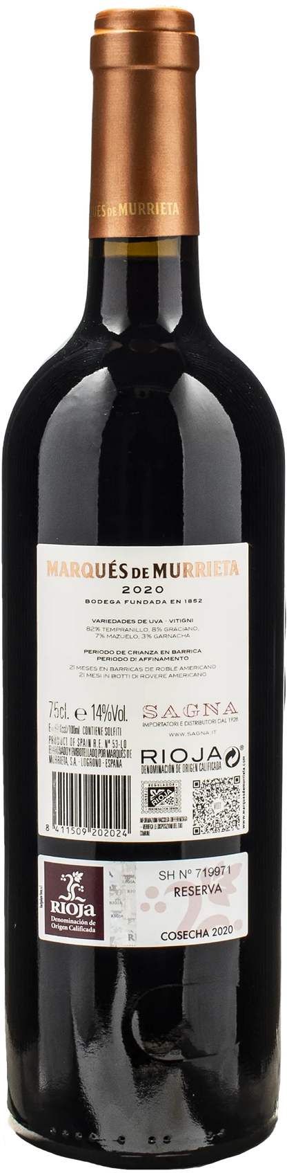 Marques de Murrieta Tinto Reserva 2020