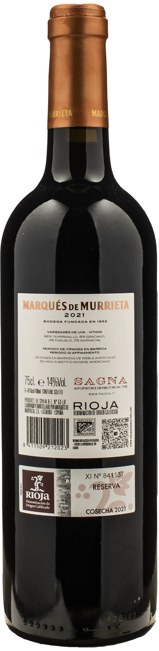 Marques de Murrieta Tinto Reserva 2021