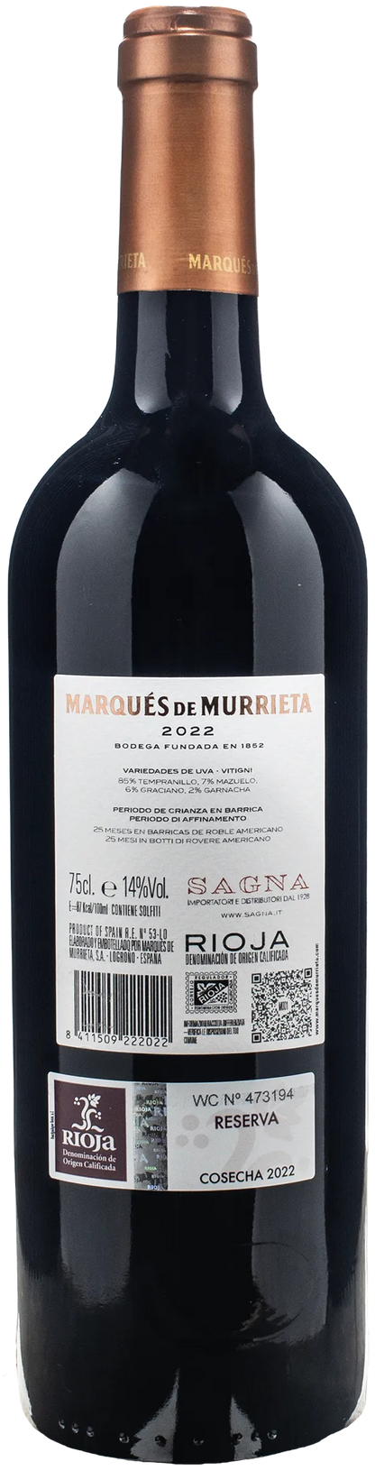 Marques de Murrieta Tinto Reserva 2022