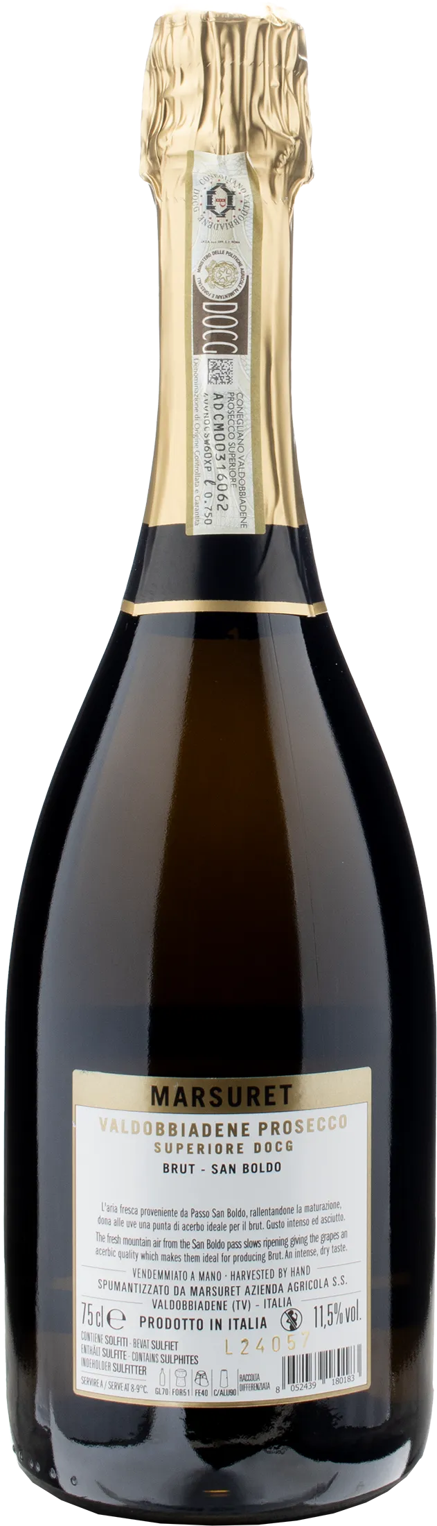 Marsuret Valdobbiadene Prosecco Superiore Brut San Boldo