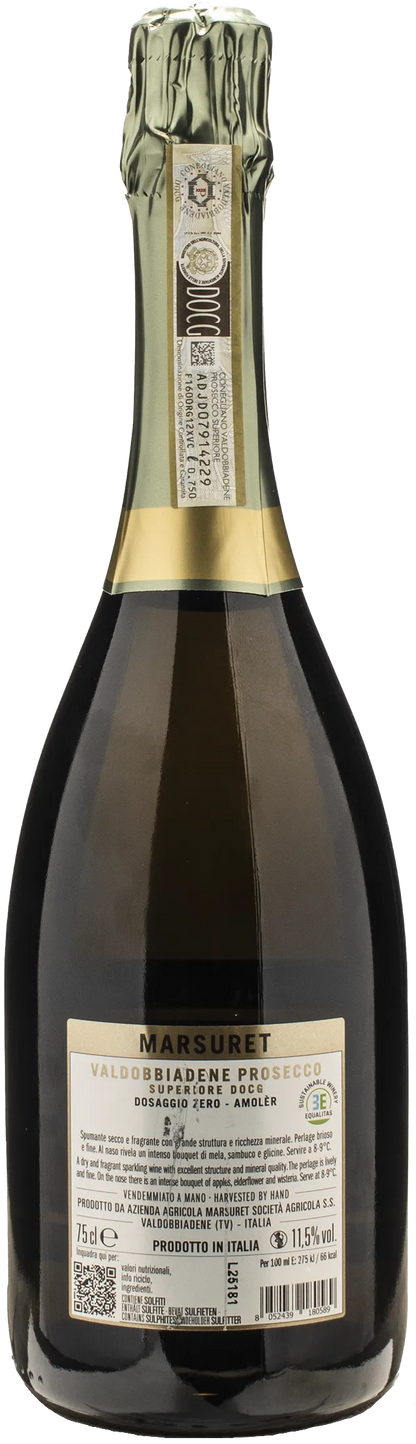 Marsuret Valdobbiadene Prosecco Superiore Dosaggio Zero Amoler