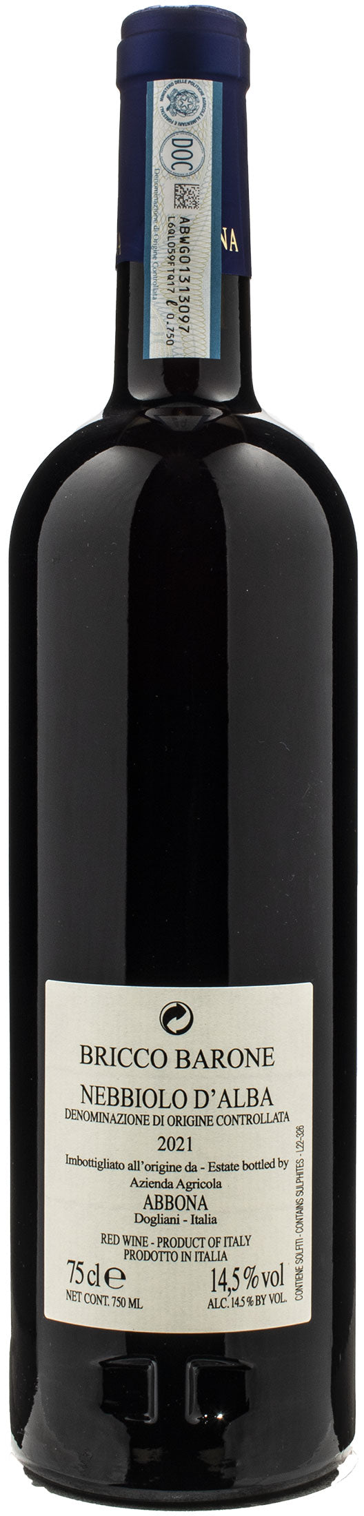 Marziano Abbona Nebbiolo d'Alba Bricco Barone 2021