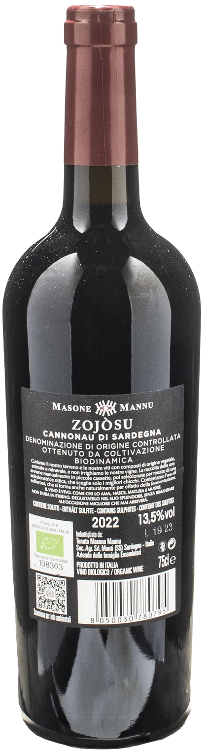 Masone Mannu Cannonau Zojosu 2022