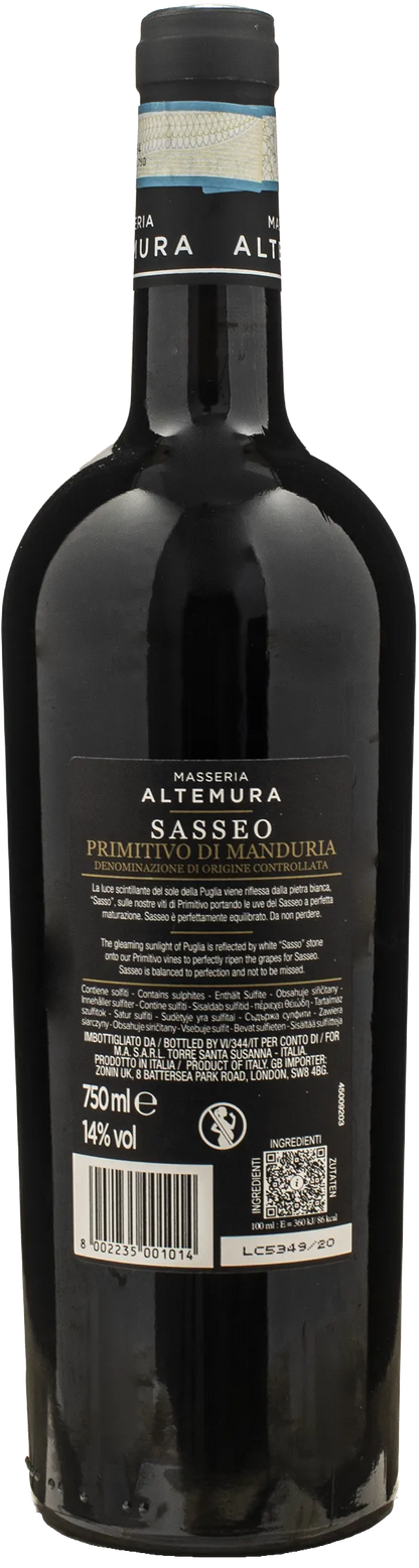 Masseria Altemura Primitivo di Manduria Sasseo 2023
