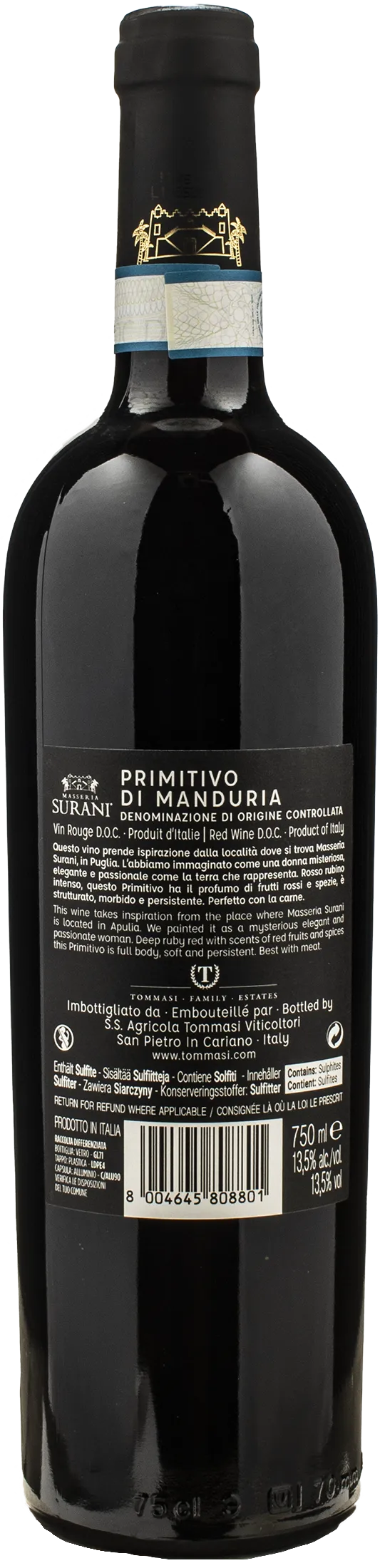 Masseria Surani Primitivo di Manduria Sorani 2022