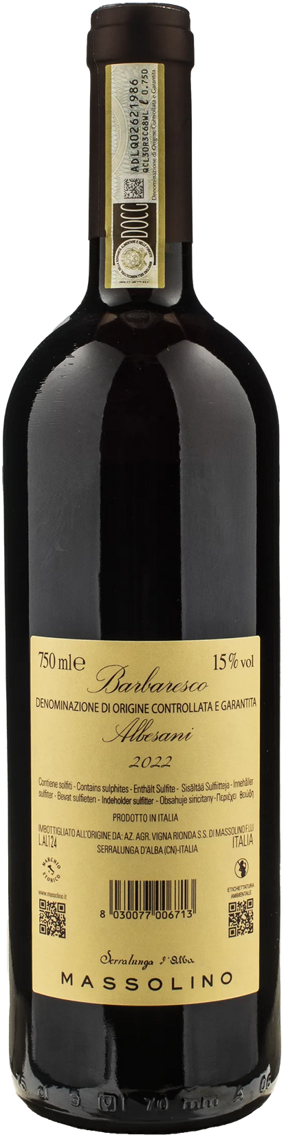 Massolino Barbaresco Albesani 2022
