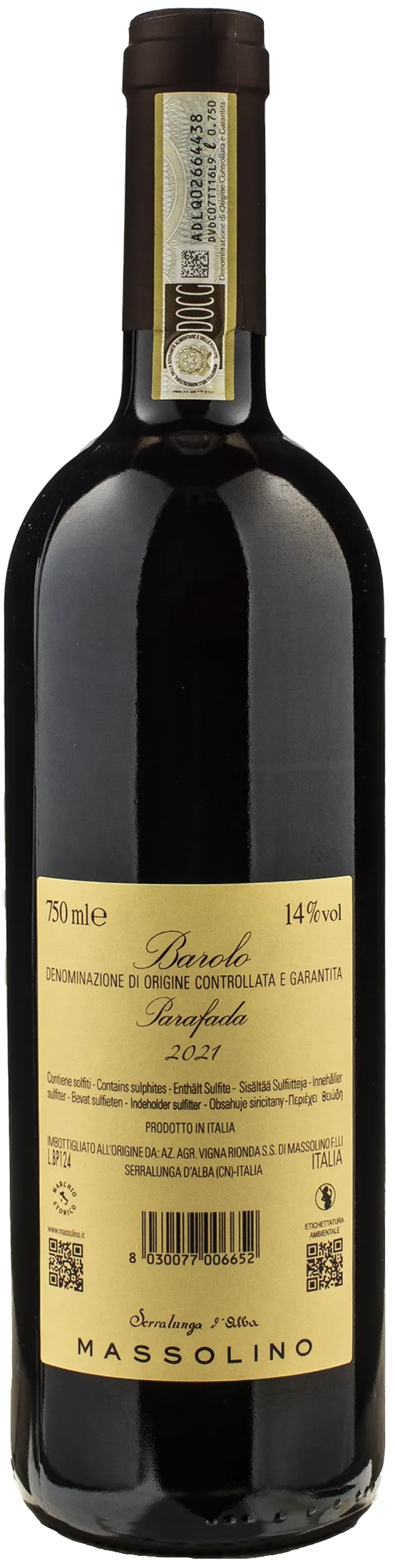 Massolino Barolo Parafada 2021