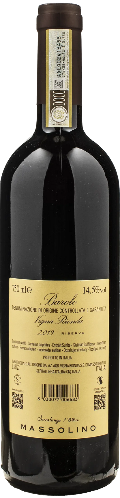 Massolino Barolo Serralunga d'Alba Vigna Rionda Riserva 2019