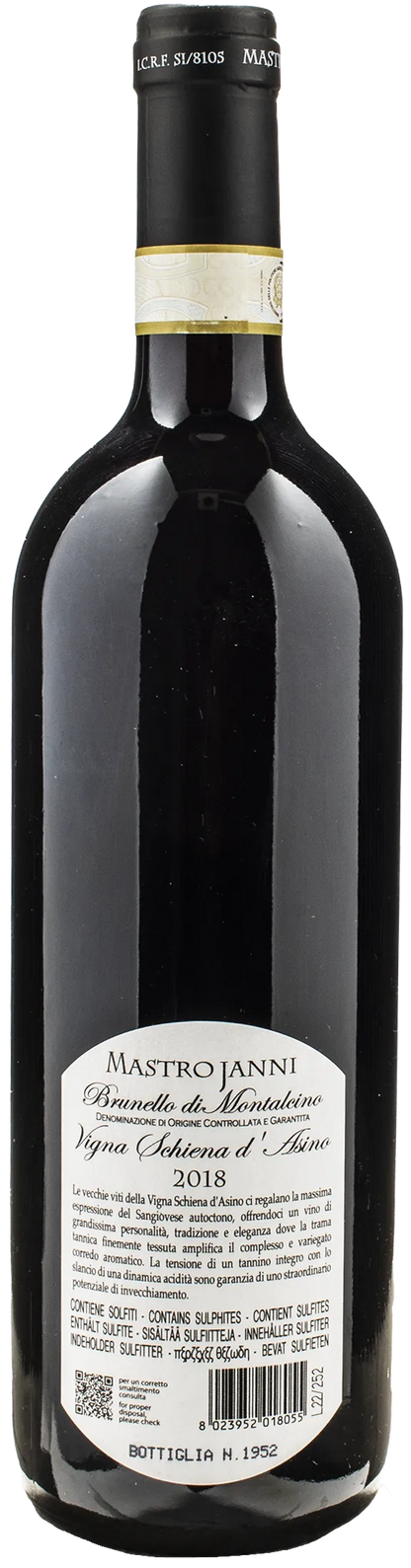 Mastrojanni Brunello di Montalcino Schiena d'Asino 2018