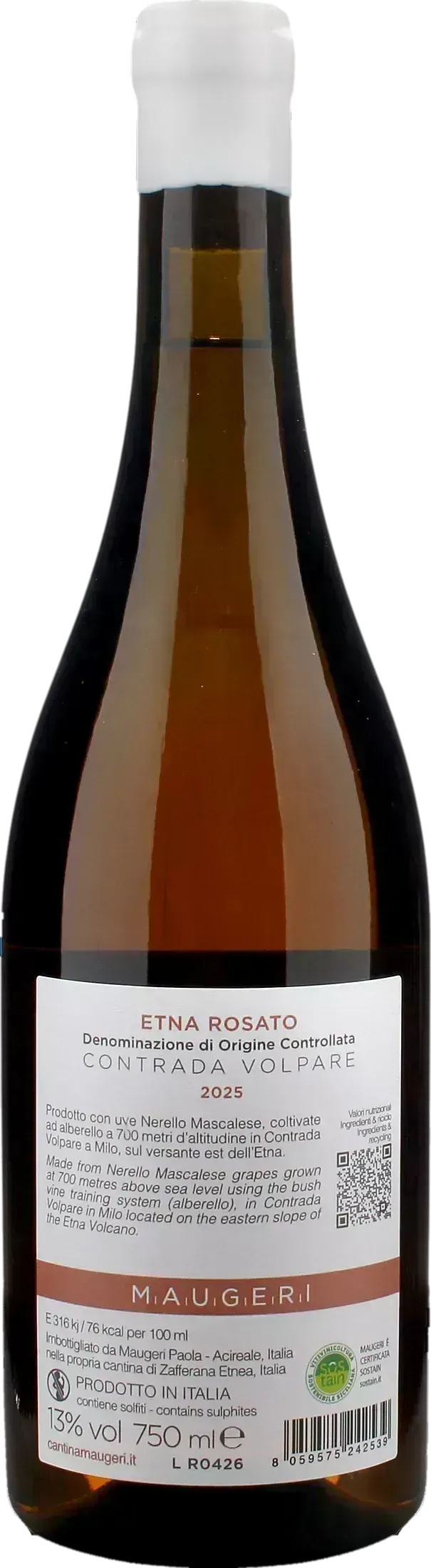 Maugeri Etna Rosato Contrada Volpare 2025