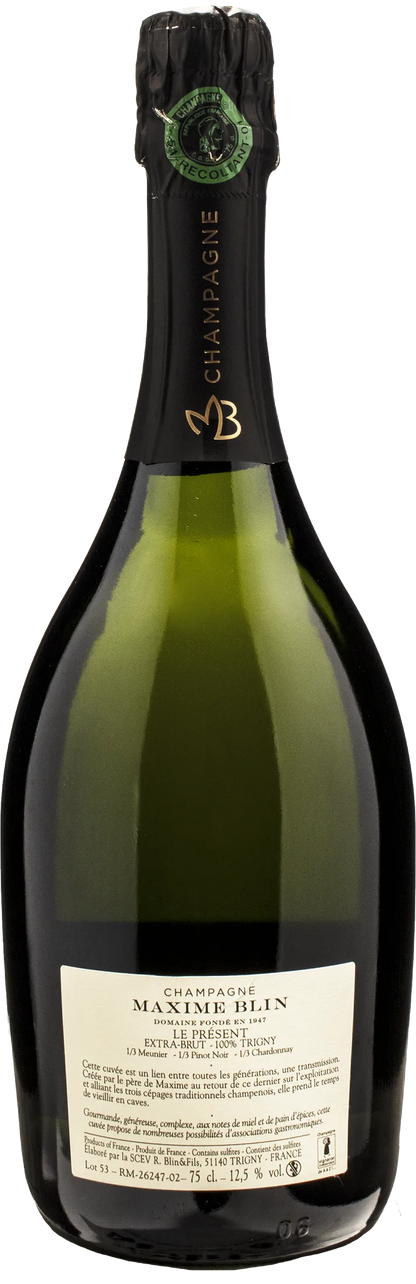 Maxime Blin Champagne Le present 3 Cepages Extra Brut
