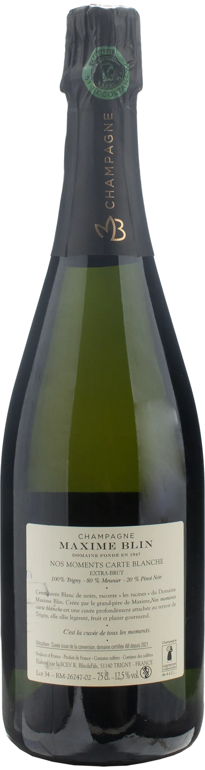 Maxime Blin Champagne Nos Moments Carte Blanche Extra Brut
