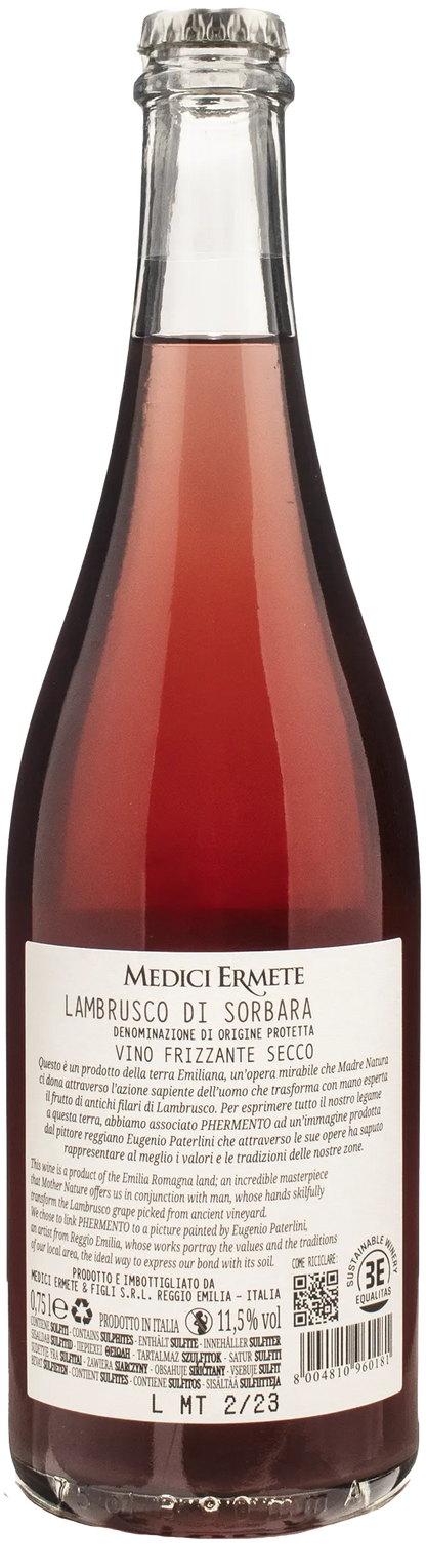 Medici Ermete Lambrusco Spumante Metodo Ancestrale Rosé Phermento 2022