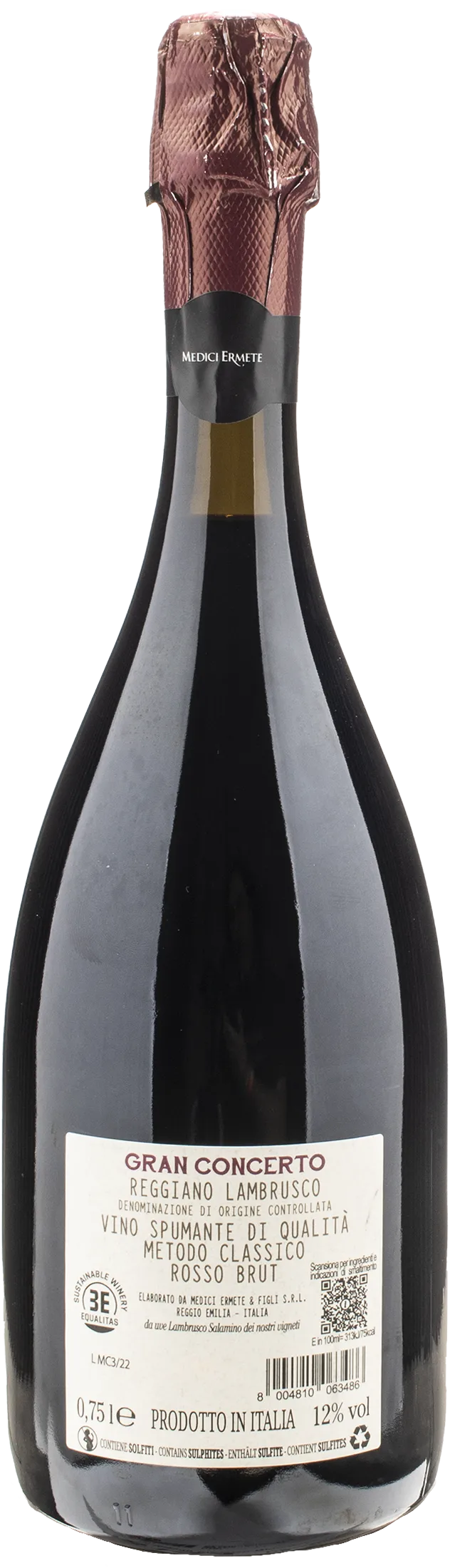 Medici Ermete Metodo Classico Gran Concerto Brut Rosso 2021