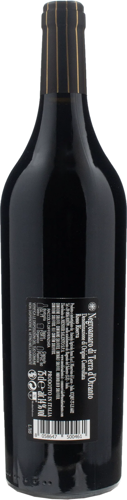 Menhir Negroamaro Terra d'Otranto Riserva Filo 2020