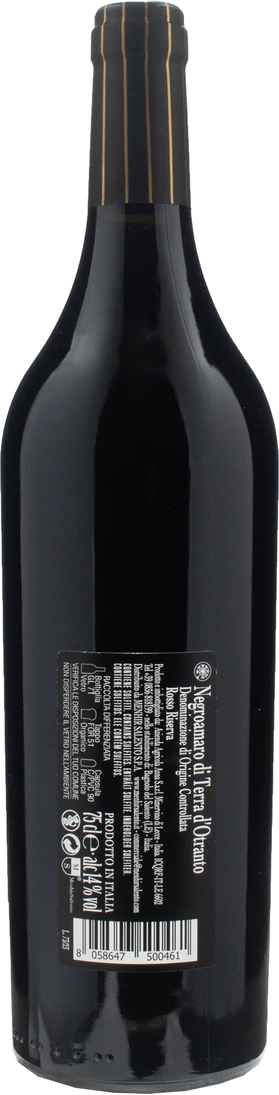 Menhir Negroamaro Terra d'Otranto Riserva Filo 2020