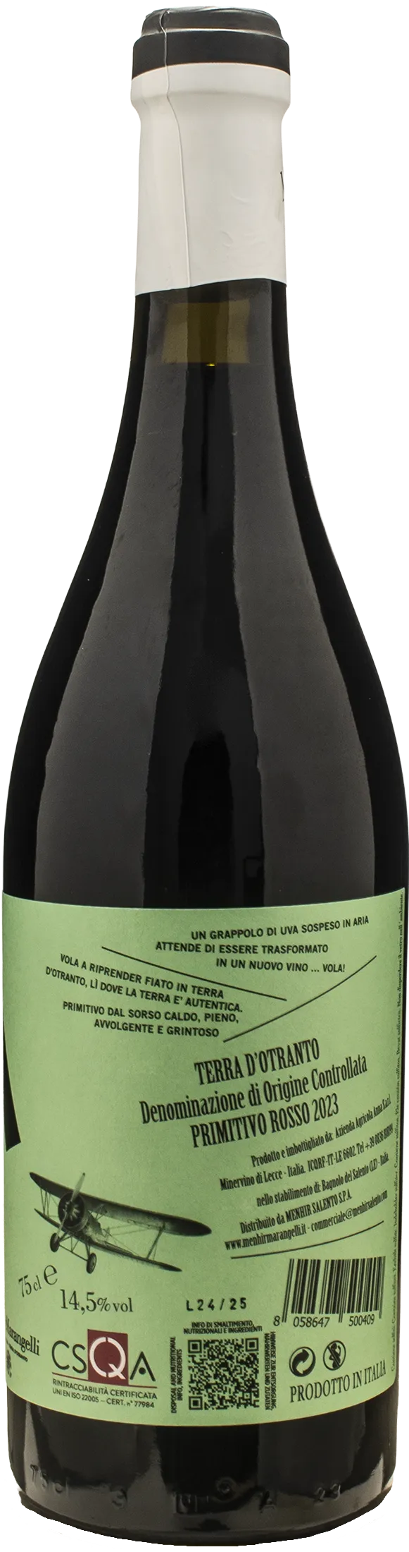 Menhir Primitivo Terra d'Otranto Vola 2023