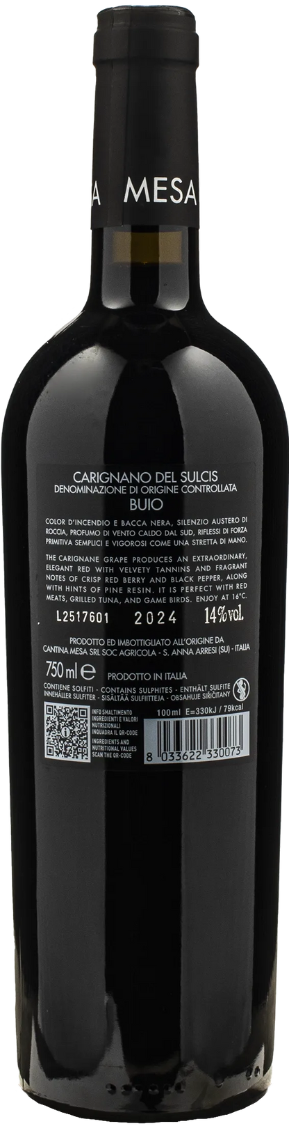 Mesa Carignano del Sulcis Buio 2024