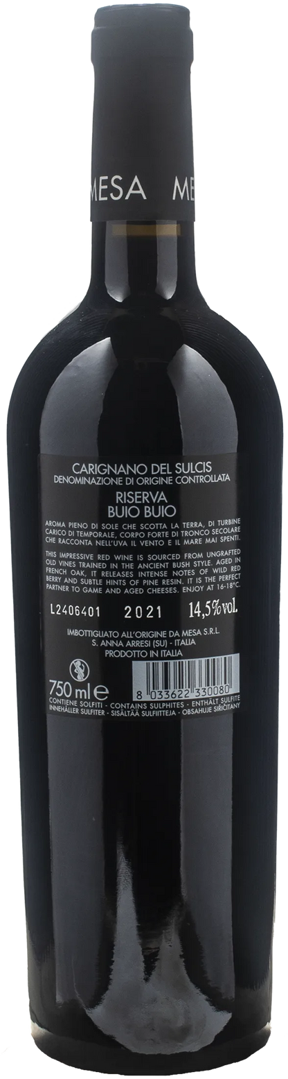 Mesa Carignano del Sulcis Buio Buio Riserva 2021
