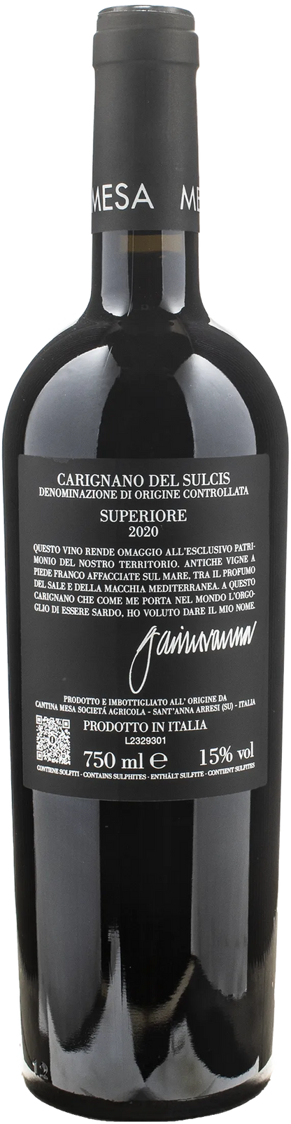 Mesa Carignano del Sulcis Superiore Gavino 2020