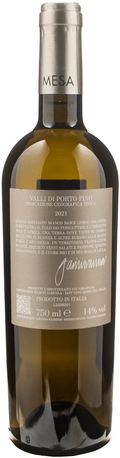 Mesa Valli di Porto Pino Bianco Galesa 2021