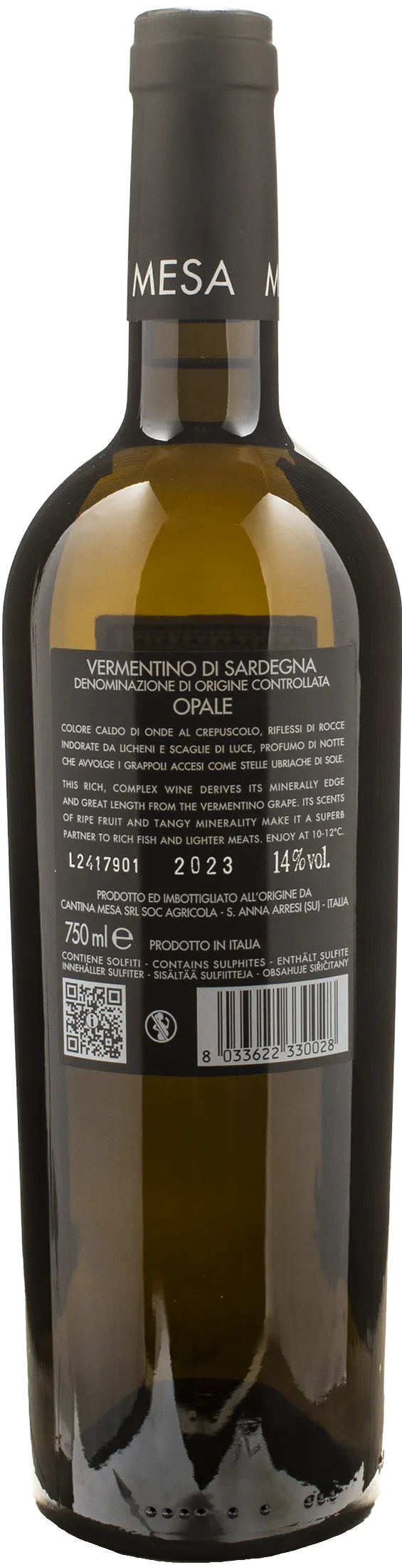 Mesa Vermentino di Sardegna Opale 2023