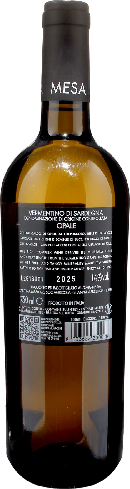 Mesa Vermentino di Sardegna Opale 2025