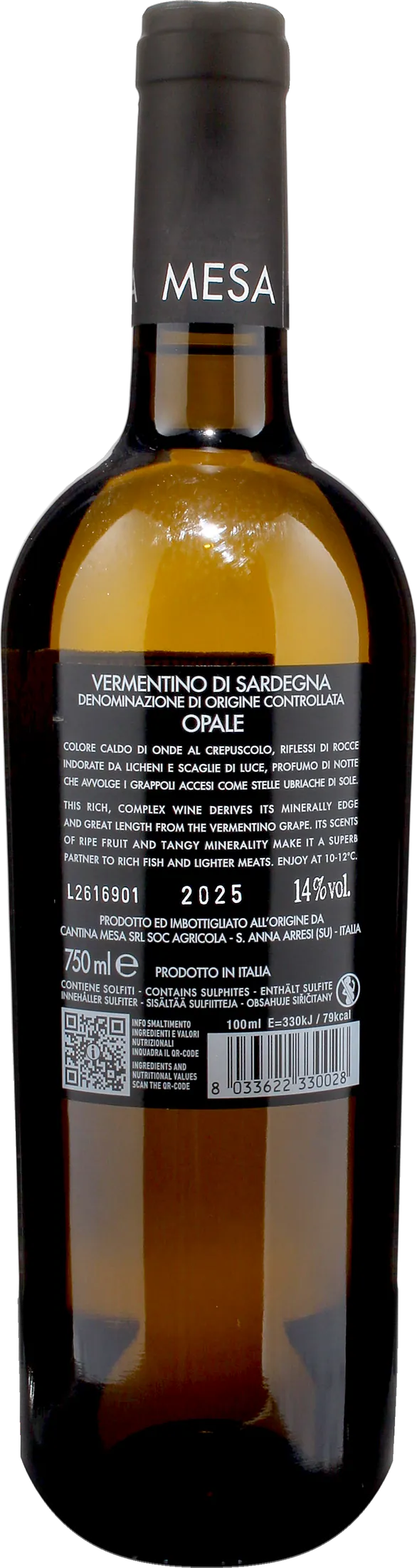 Mesa Vermentino di Sardegna Opale 2025