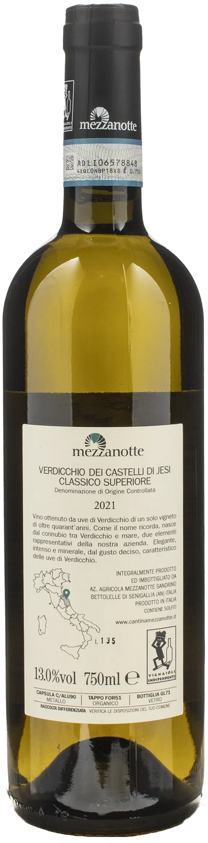Mezzanotte Verdicchio dei Castelli di Jesi Classico Superiore Verdemare 2021