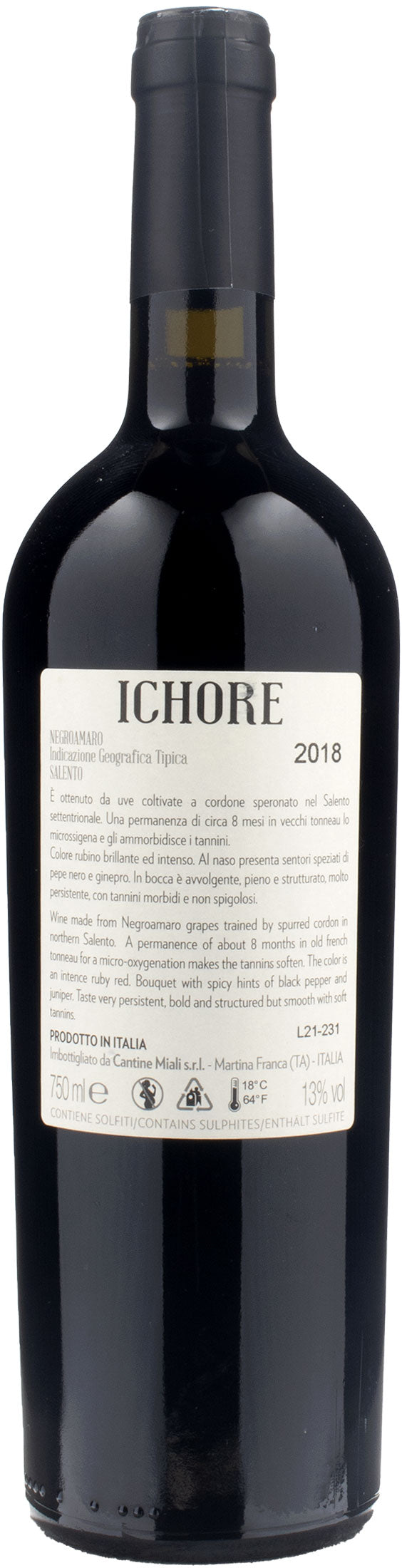 Miali Salento Negroamaro Ichore 2018