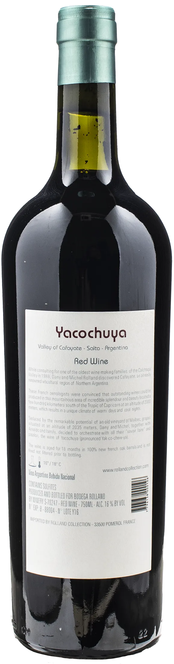 Michel Rolland Collection Yacochuya Malbec 2016