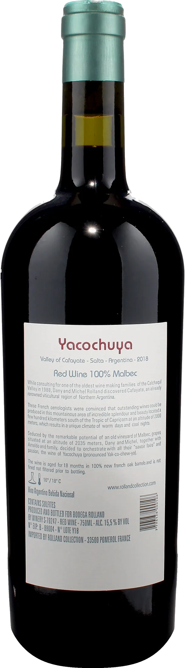 Michel Rolland Collection Yacochuya Malbec 2018