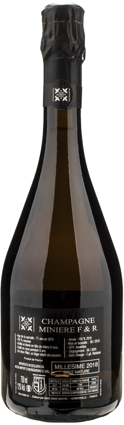 Miniere F&R Champagne La Vigne a Alfred Blanc de Noirs Brut Nature 2018
