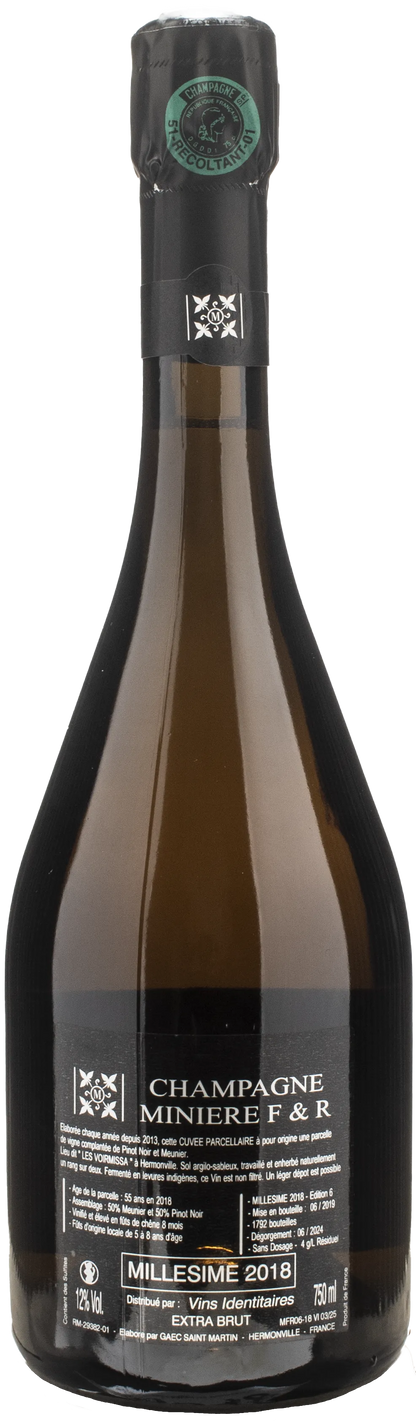 Miniere F&R Champagne Les Voirmissa Blanc de Noirs Extra Brut 2018